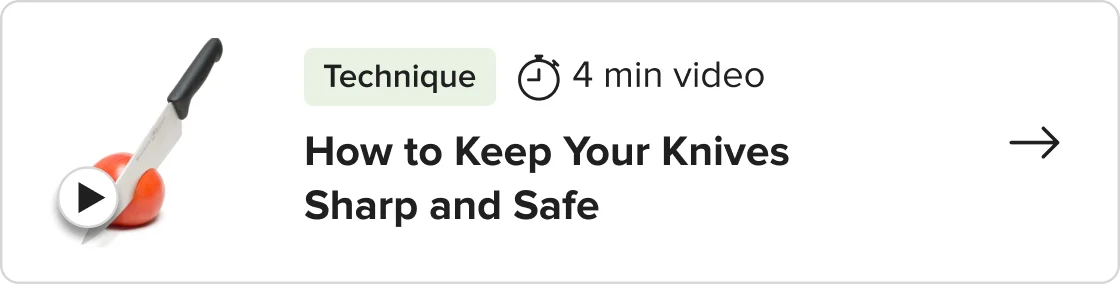 Advanced Knife Skills Lesson: How to Keep Your Knives Sharp and Safe.