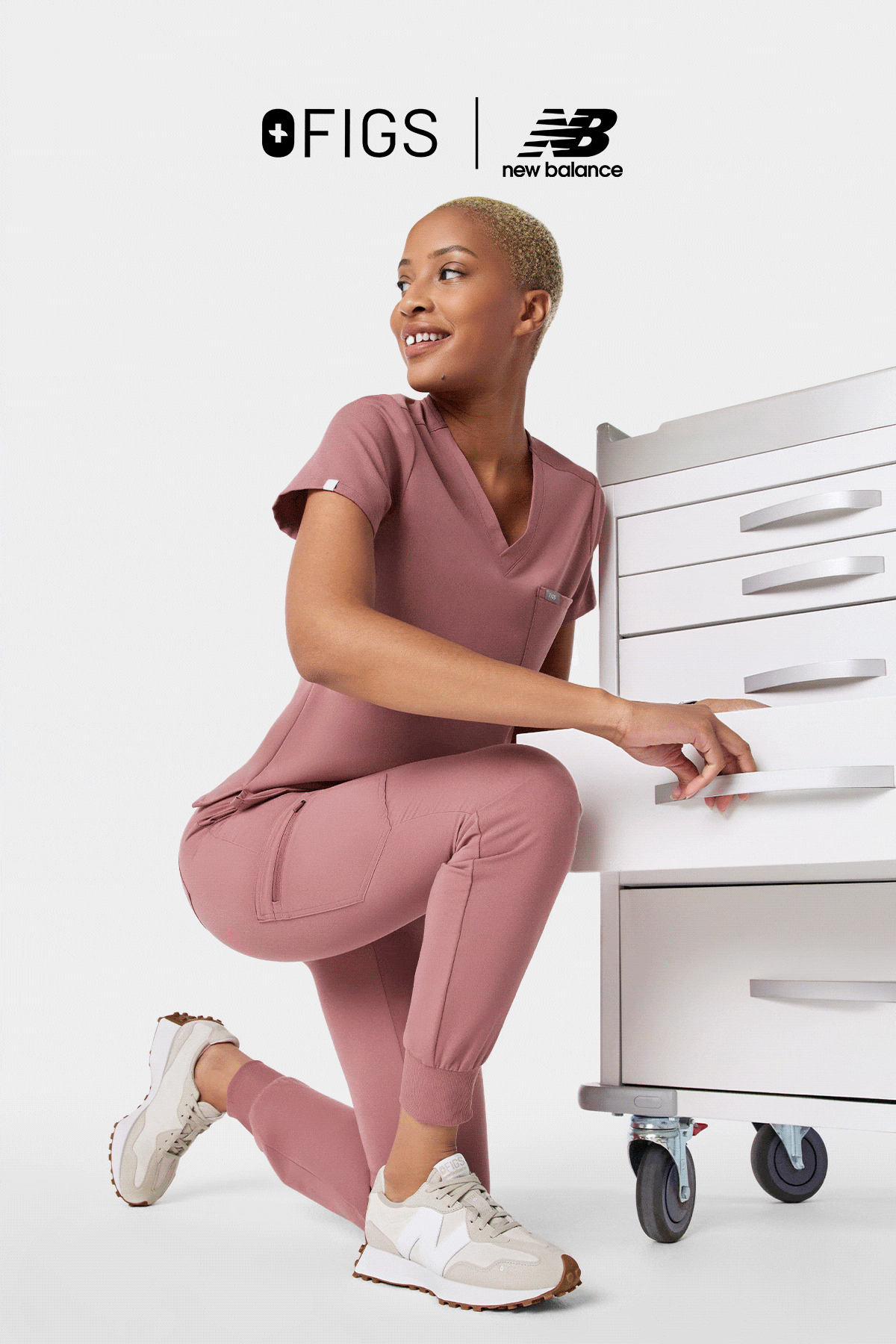 Hit the ground running in FIGS | New Balance. Engineered to absorb a gazillion steps—and look so good while doing it. 