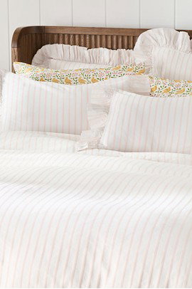 Organic Cotton Spa Sateen Ruffled Duvet Cover
