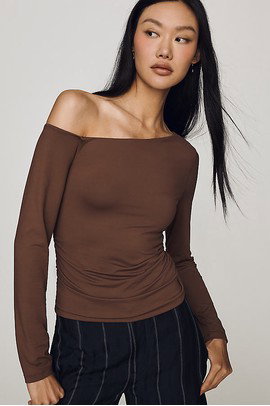 Maeve Off-Shoulder Long-Sleeve Top