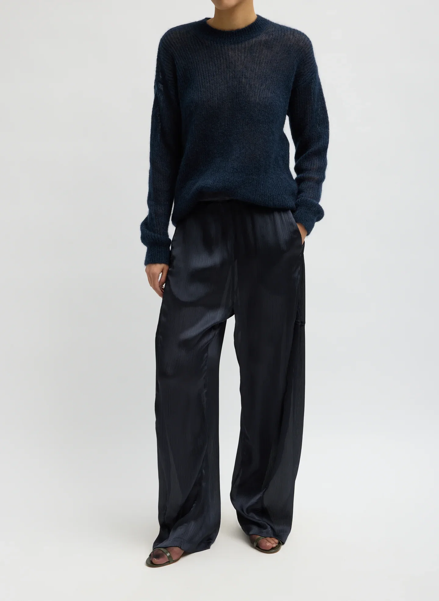 Image of Matte Satin Plisse Winslow Pant