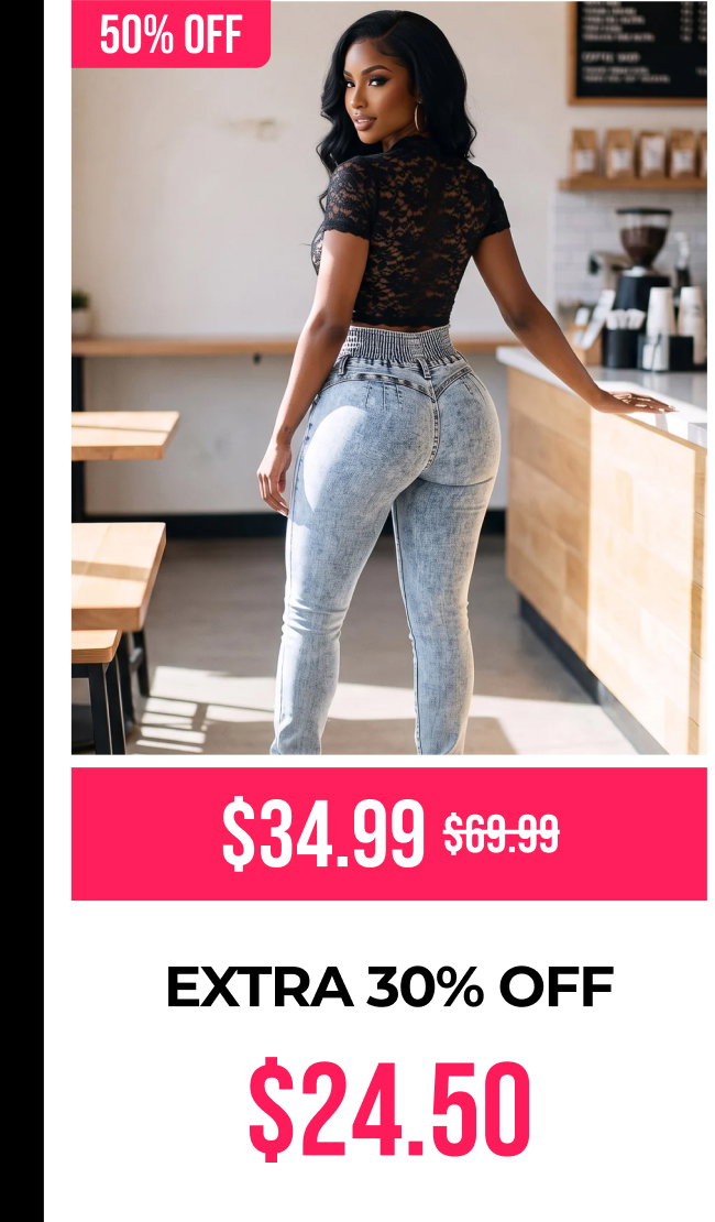 Mx Jeans Acid Wash Spandex Waist Butt Lifting Skinny Jeans