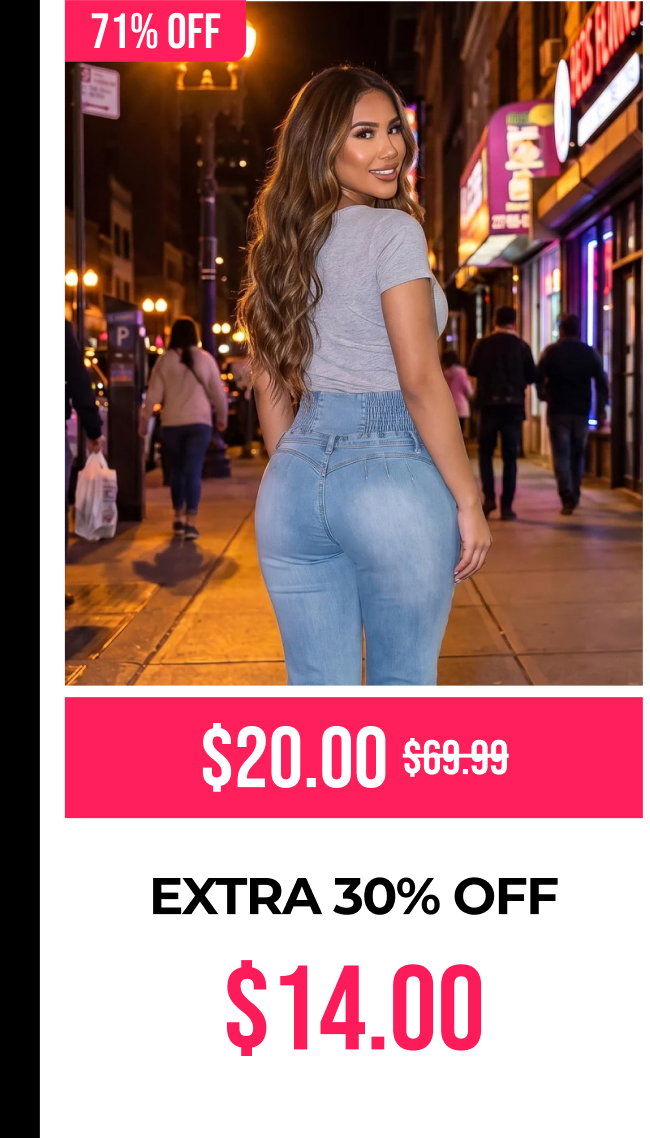 Mx Jeans Butt Lift 5 Button Spandex Waist Jogger Jeans Light Wash