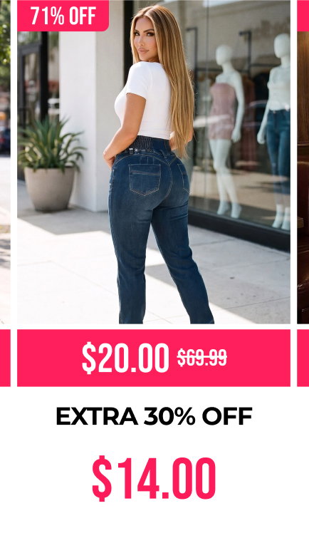 Mx Jeans Butt Lift 3 Button Spandex Waist Jogger Jeans Dark Wash