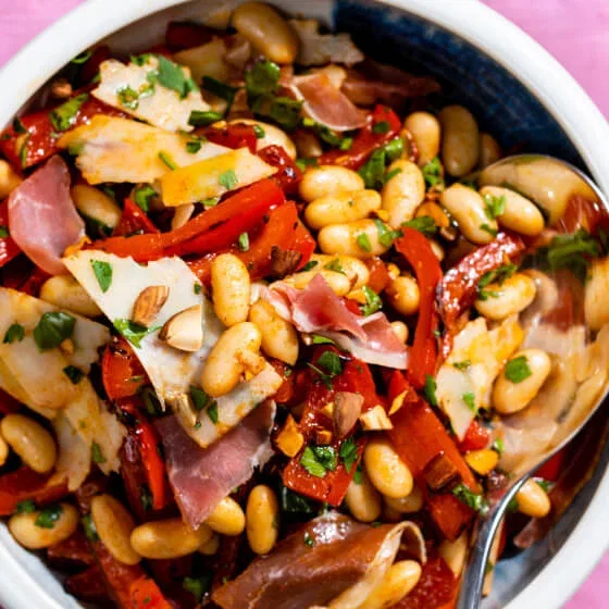 Charred Red Pepper and White Bean Salad
