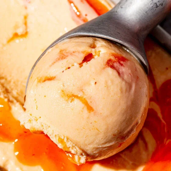 Peach Ripple Ice Cream