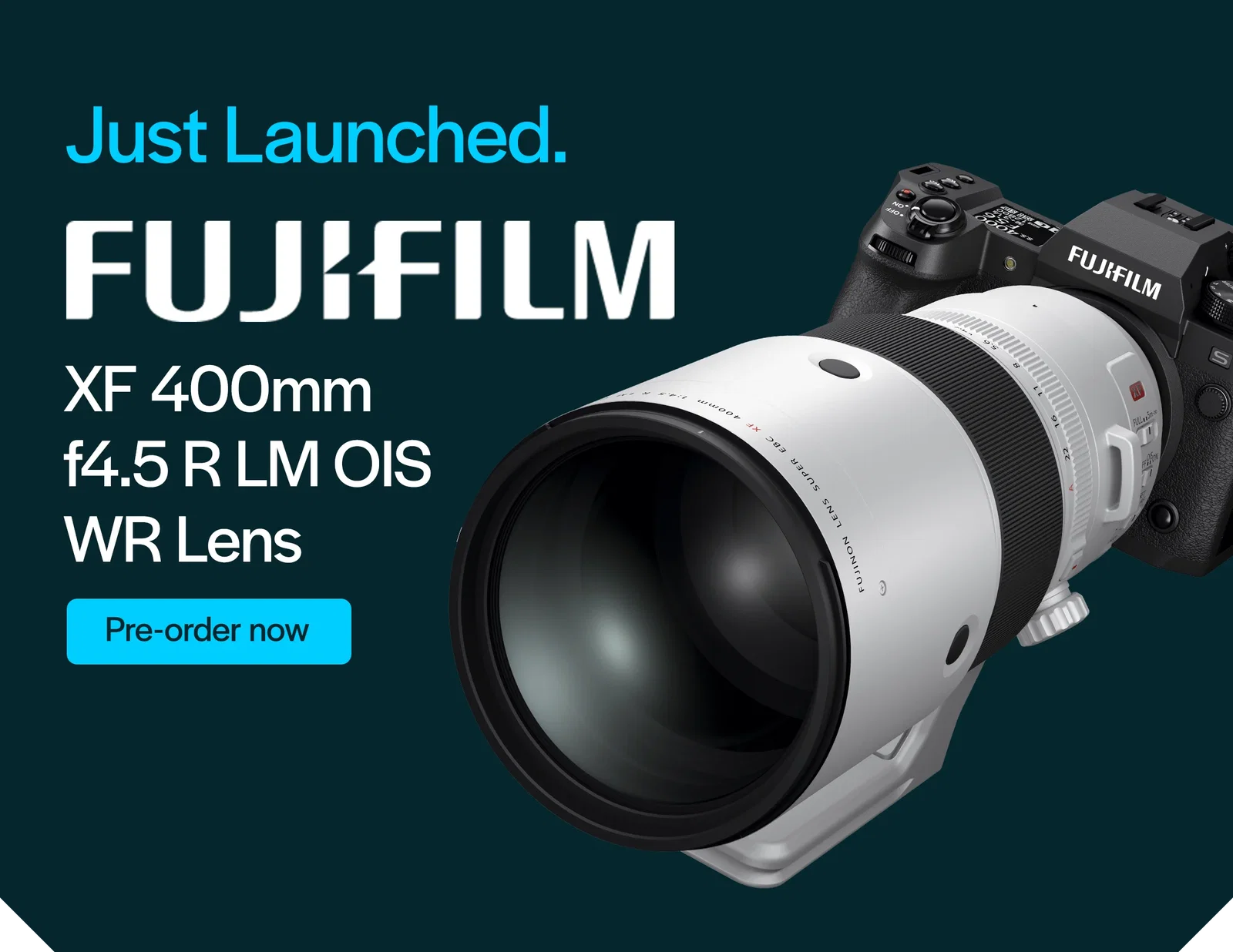 Just launched. Fujifilm XF 400mm f4.5 R LM OIS WR Lens