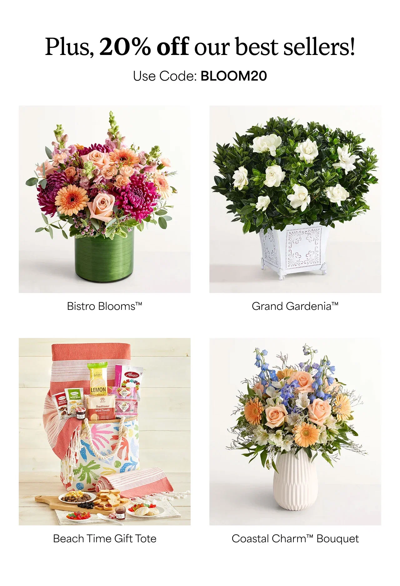 Plus, 20% off our best sellers! | Use Code: BLOOM20