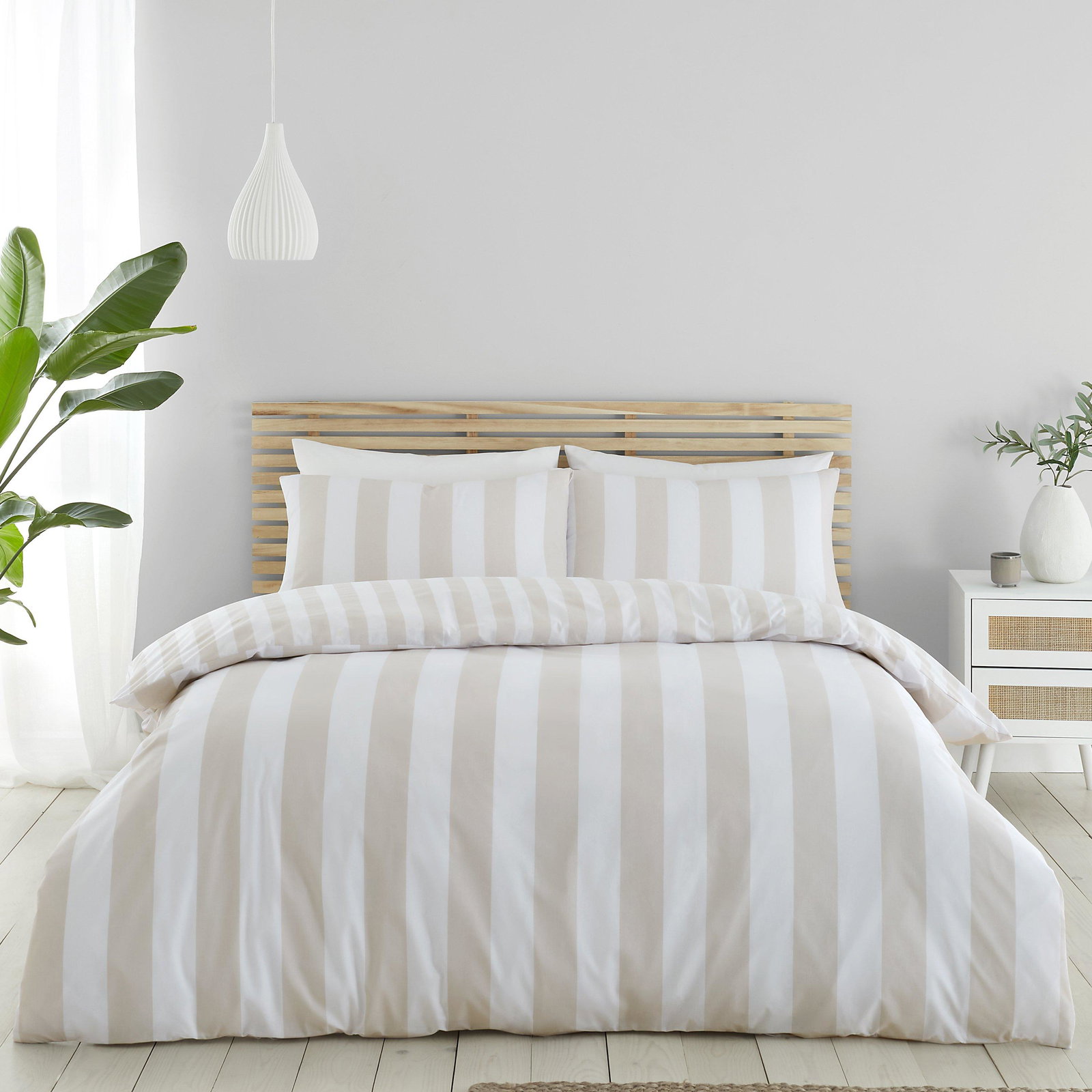 Cove Stripe Reversible Duvet Cover Set