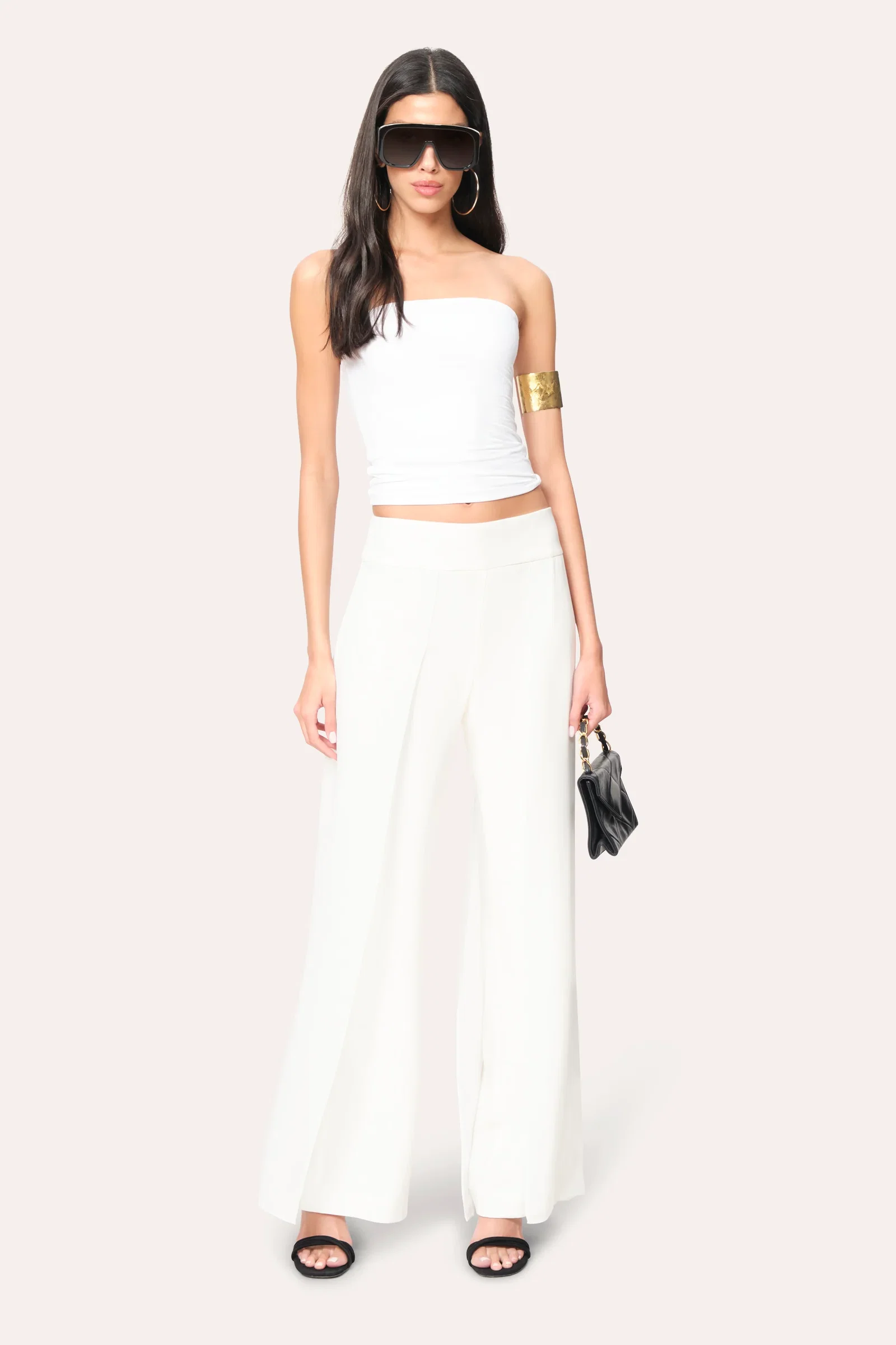 Image of Chiffon Panel Pant