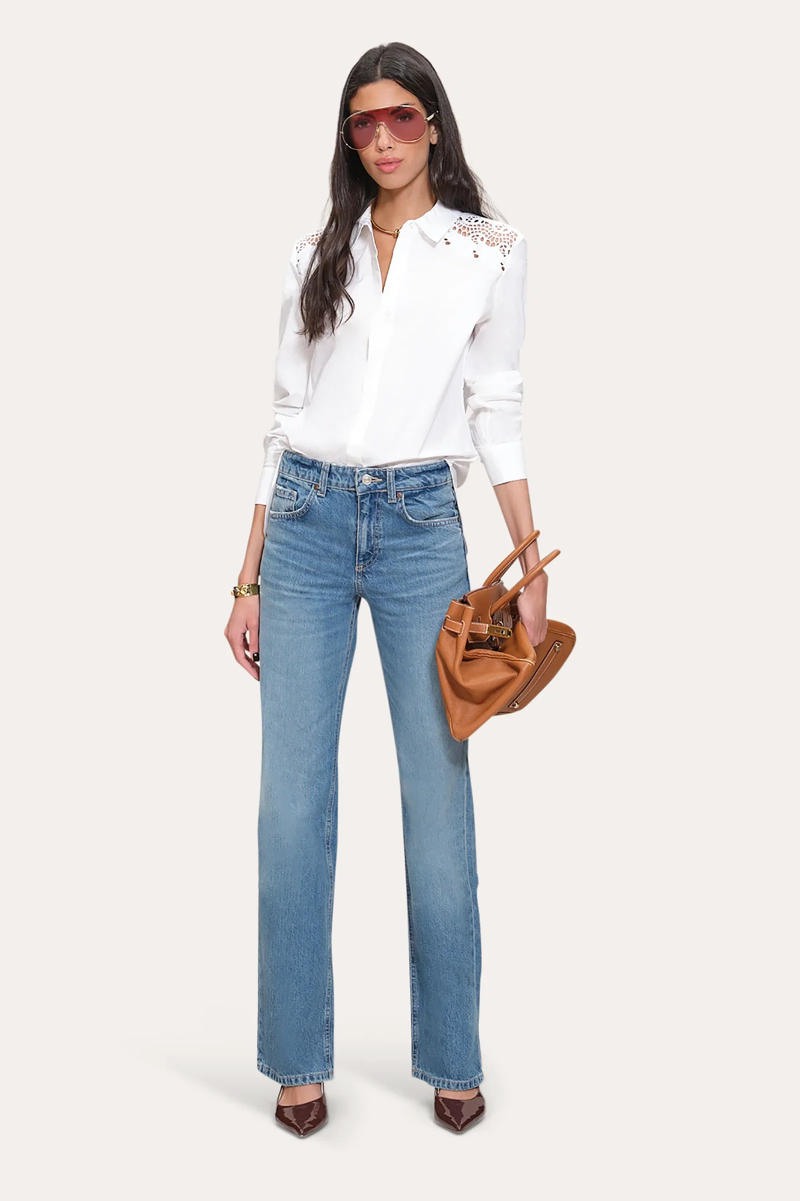 Image of Embroidered Cotton Shirt