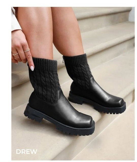 drew black ankle boot 