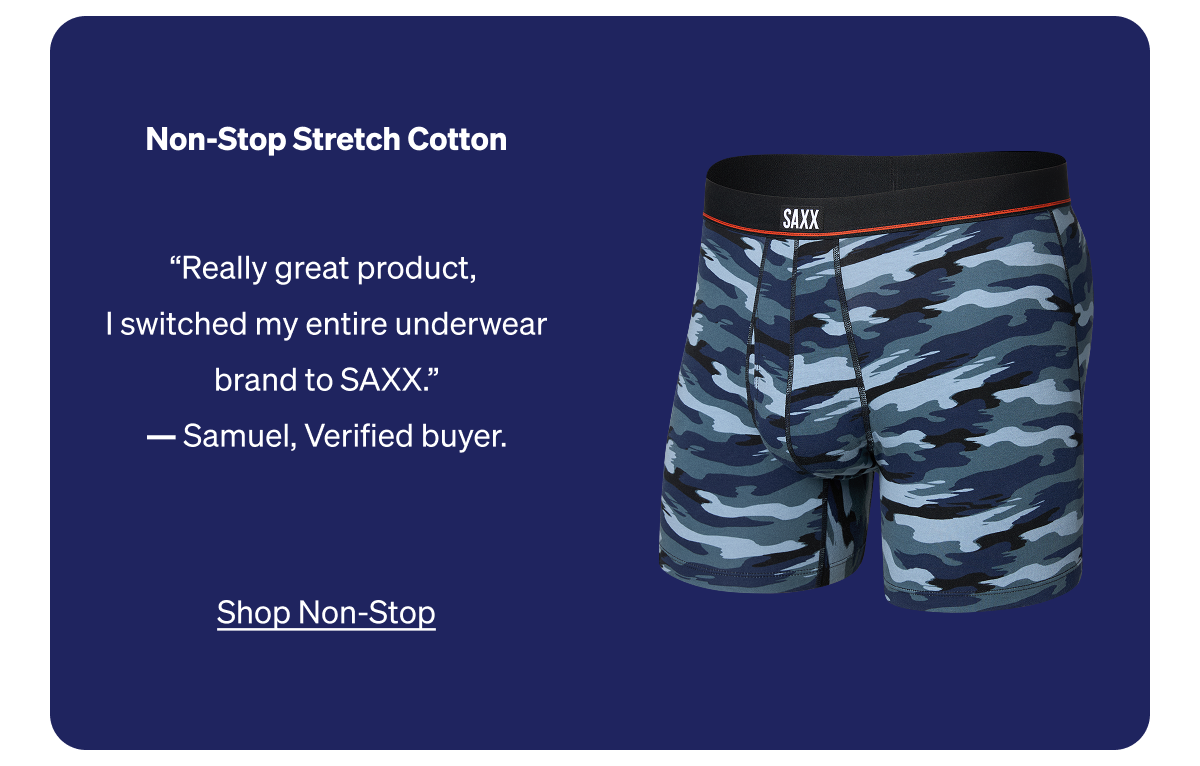 Non-Stop Stretch Cotton. Up to 40% Off.