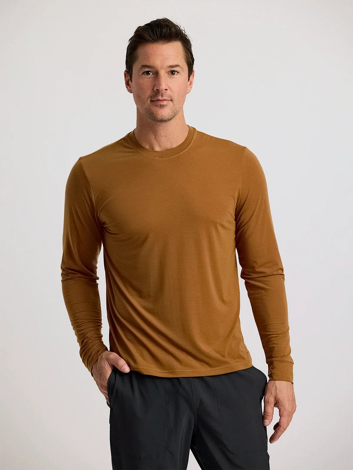 Image of Men's Elevate Lightweight Long Sleeve - Russet