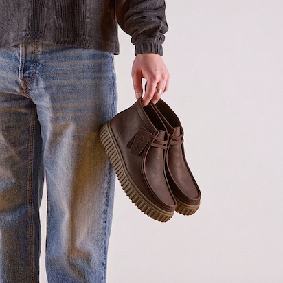 Shop Torhill Hi Dark Brown Leather