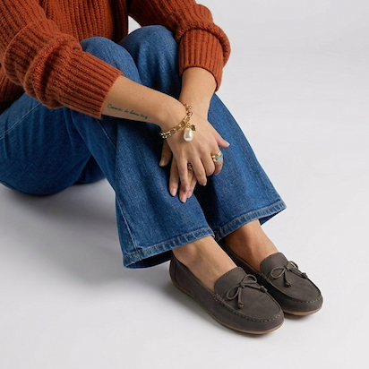 Shop Elliotte Sail Dark Grey Leather