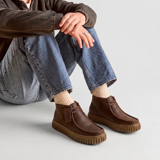 Shop Torhill Hi Dark Brown Leather