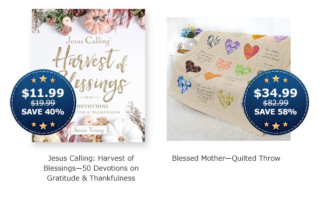 Jesus Calling: Harvest of Blessings | Blessed Mother—Quilted Throw