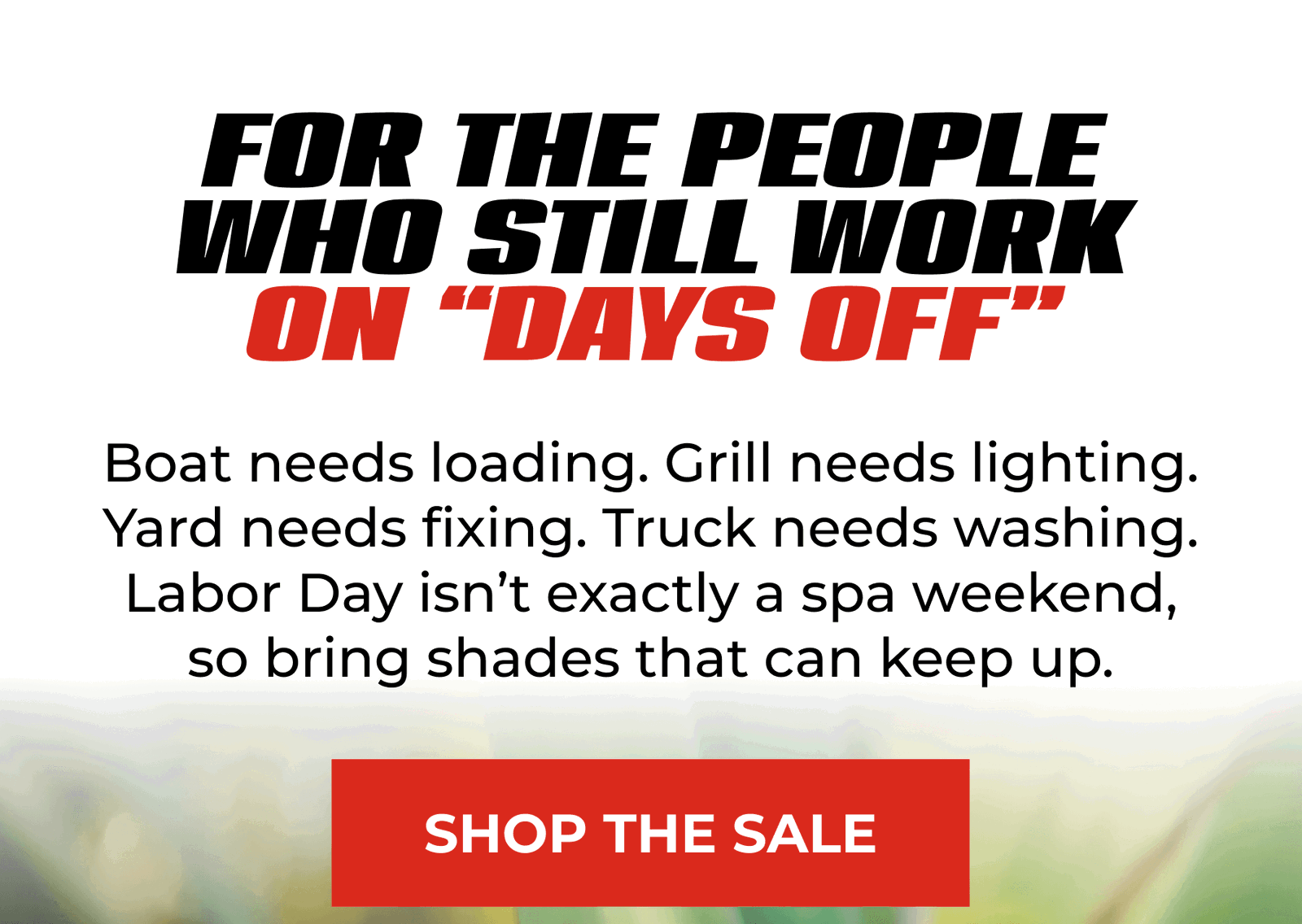 For The People Who Still Work On “Days Off”