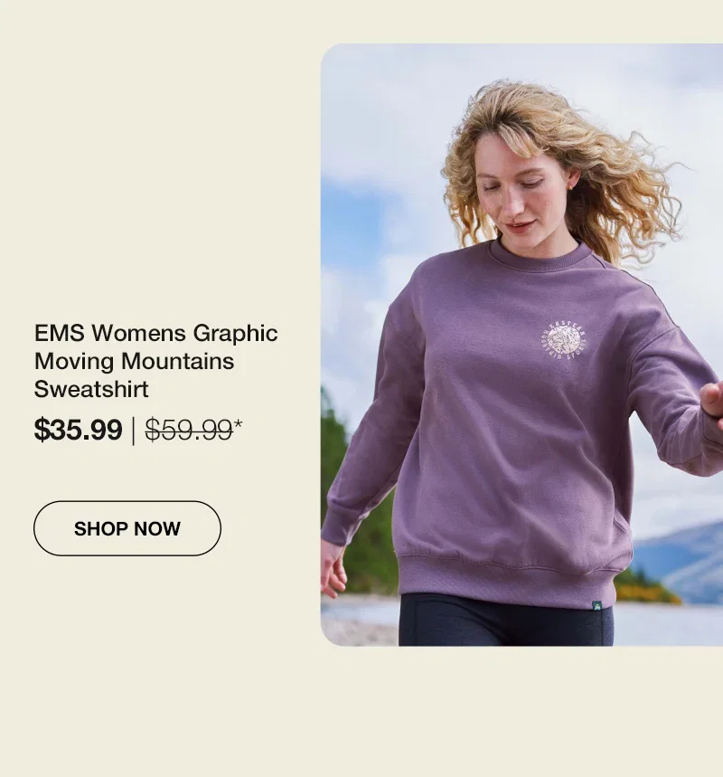 EMS Womens Graphic Moving Mountains Sweatshirt