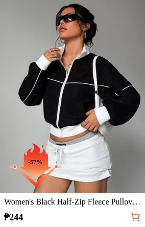 Women s Black Half-Zip Fleece...