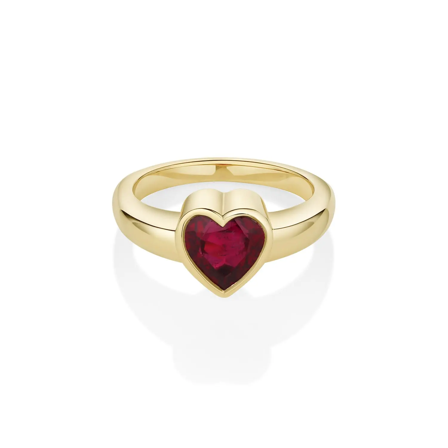 Image of 1.51ct Rhodolite Garnet Heart Ring