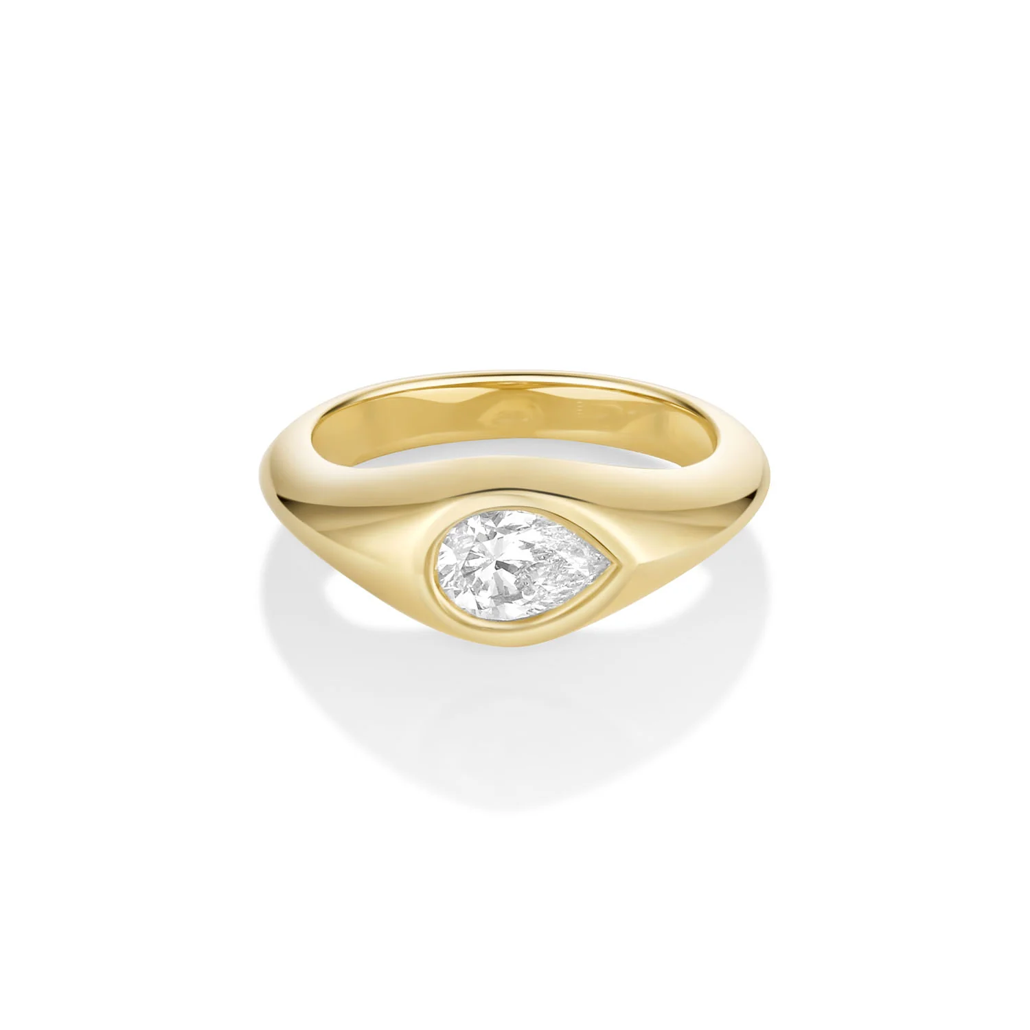 Image of 0.52ct Pear Pinky Bombe Ring