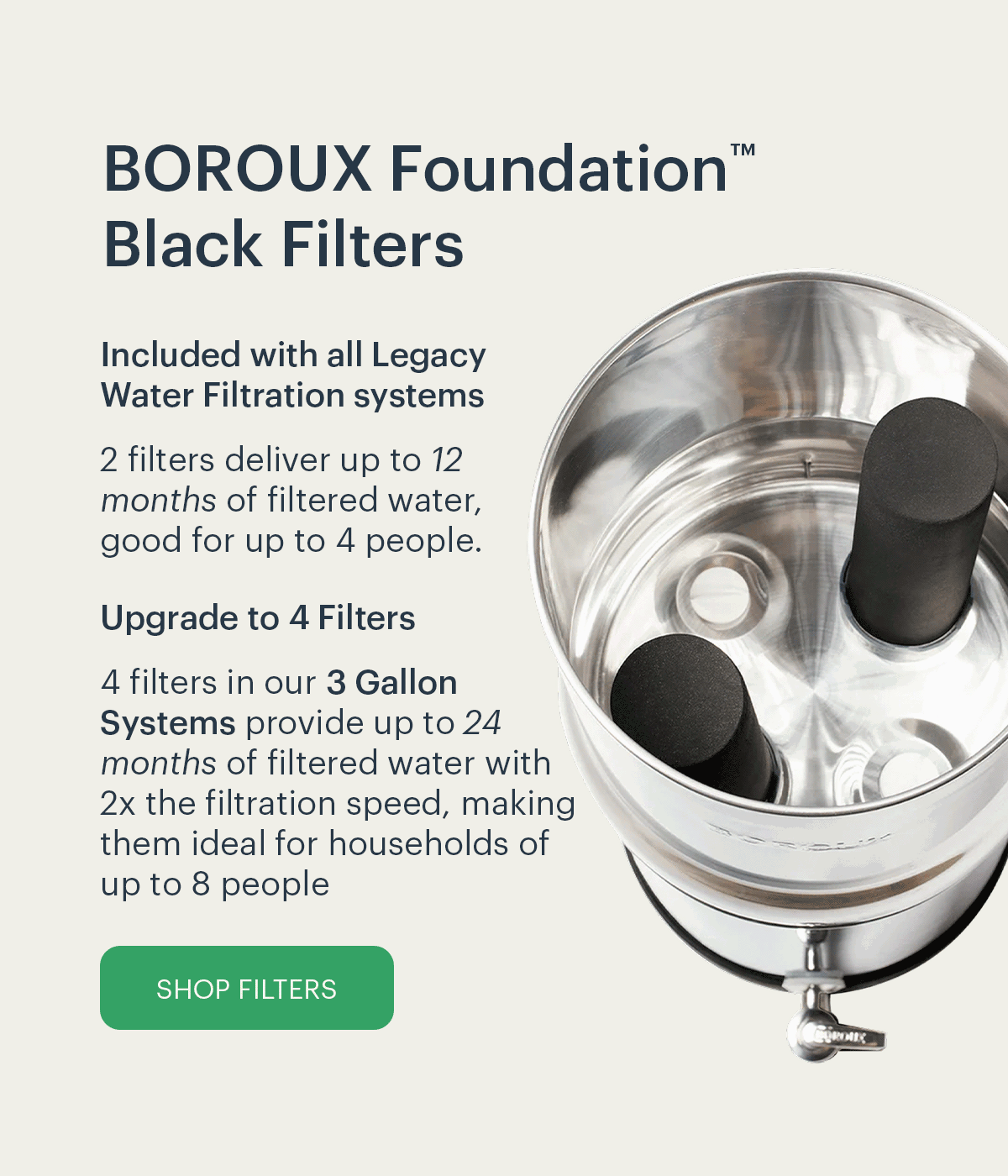 BOROUX Foundation™ Black Filters