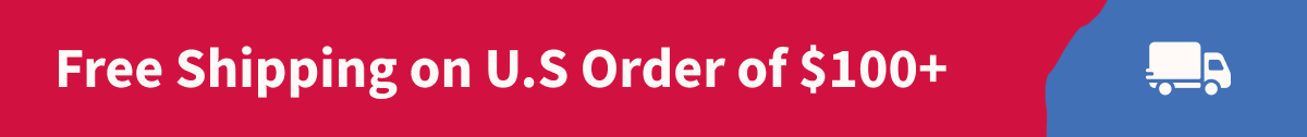 Free Shipping on U.S. Order of $100+