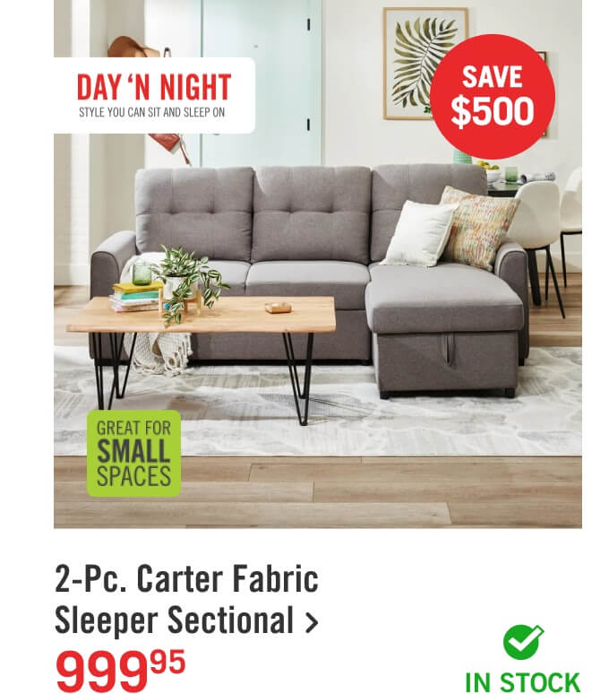 2-Pc. Carter Storage Sleeper Sectional.