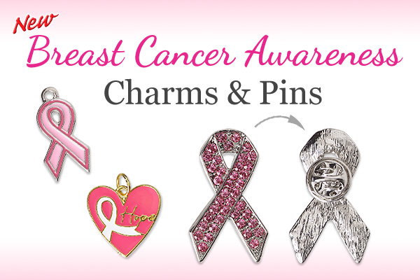 New Breast Cancer Awareness Charms and Pins