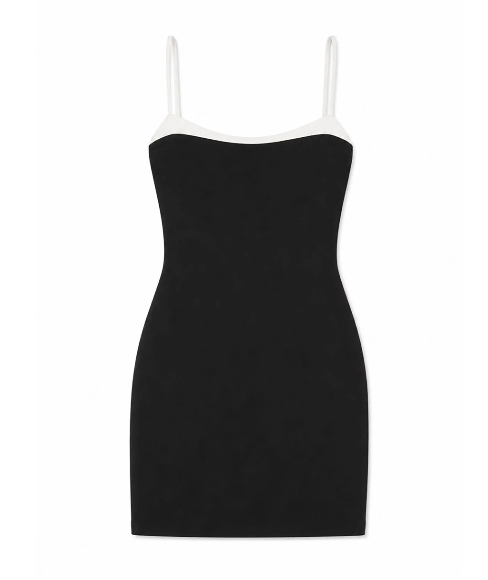 Image of Theme Girls Char Black With White Satin Trim Dress