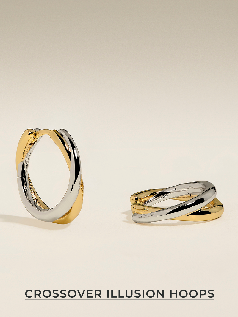 Crossover Illusion Hoops in Mixed Metal