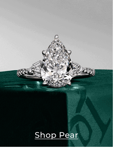 Pear-shaped diamond ring. Click to Shop Pear