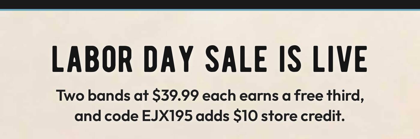 Buy two, get one free. Code EJX195 = $10 credit. Free Apple Watch giveaway. September only – every dollar you spend is one en