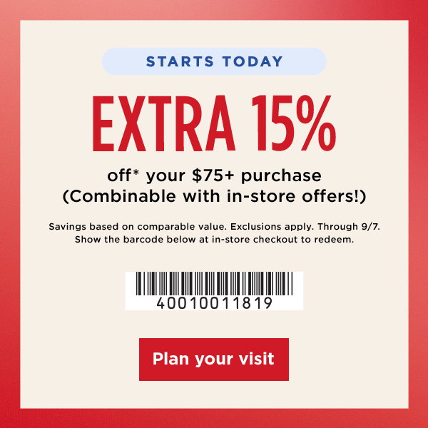 Extra 15%
