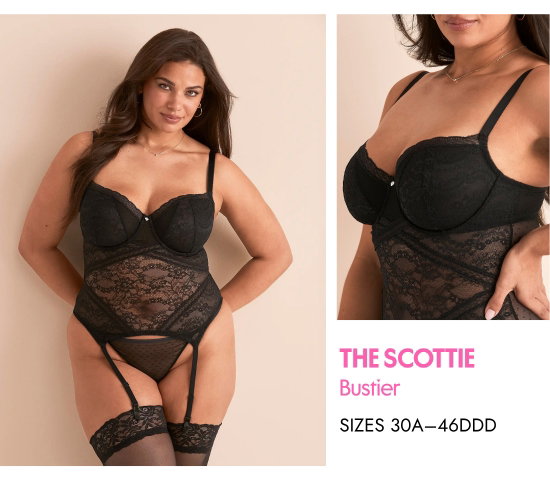 The Scottie Bustier. SIZES 30A–46DDD