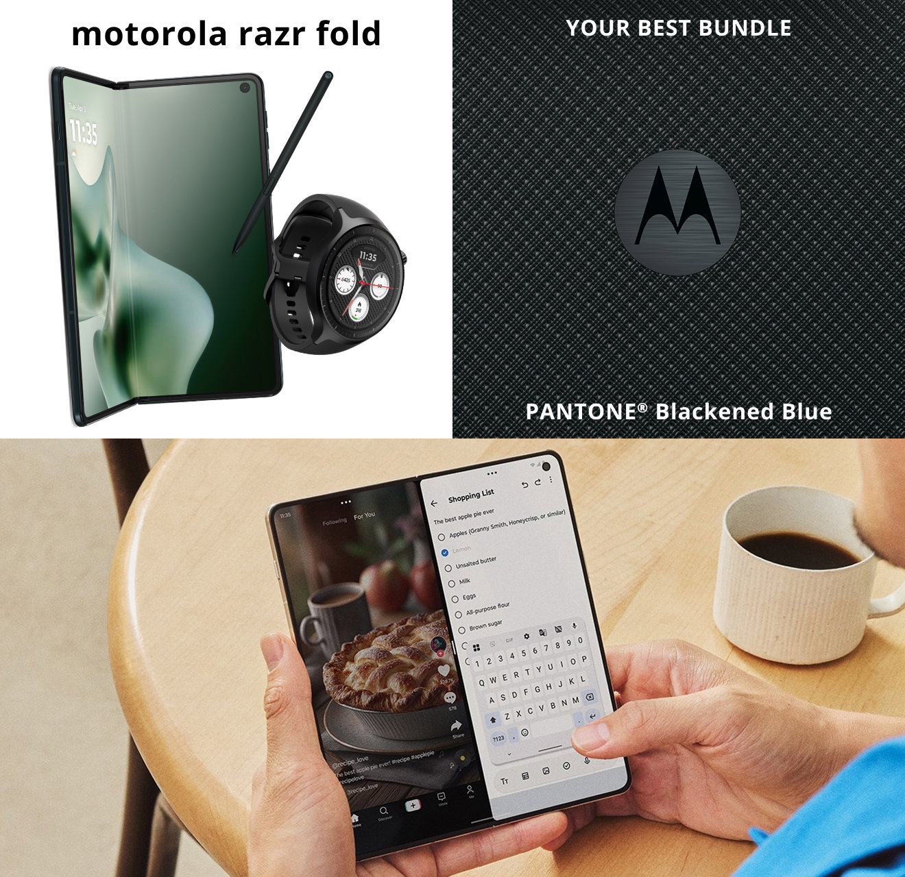 motorola razr fold - YOUR BEST BUNDLE - PANTONE(R) Blackened Blue