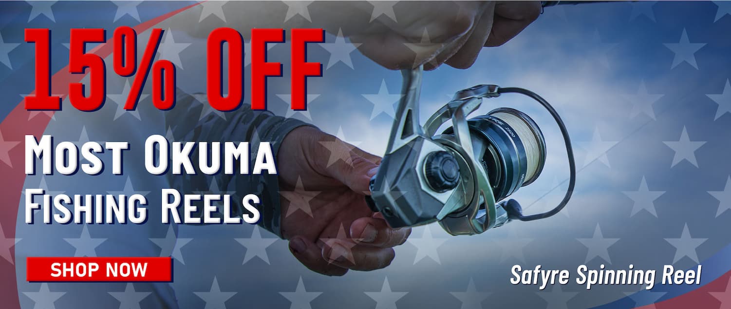 15% Off Most Okuma FIshing Reels Safyre Spinning Reel Shop Now
