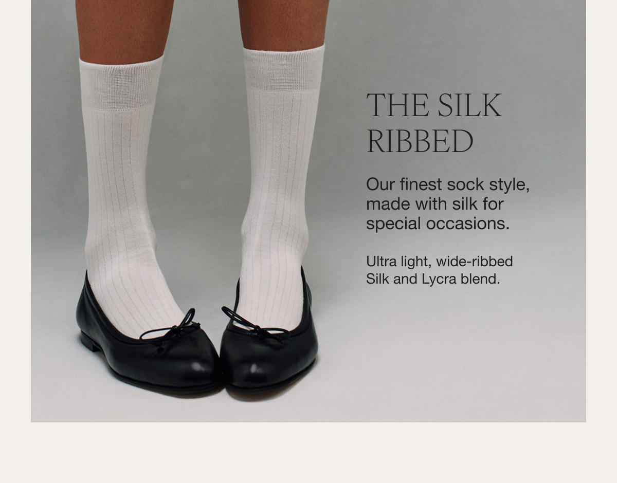 The Silk Ribbed Sock
