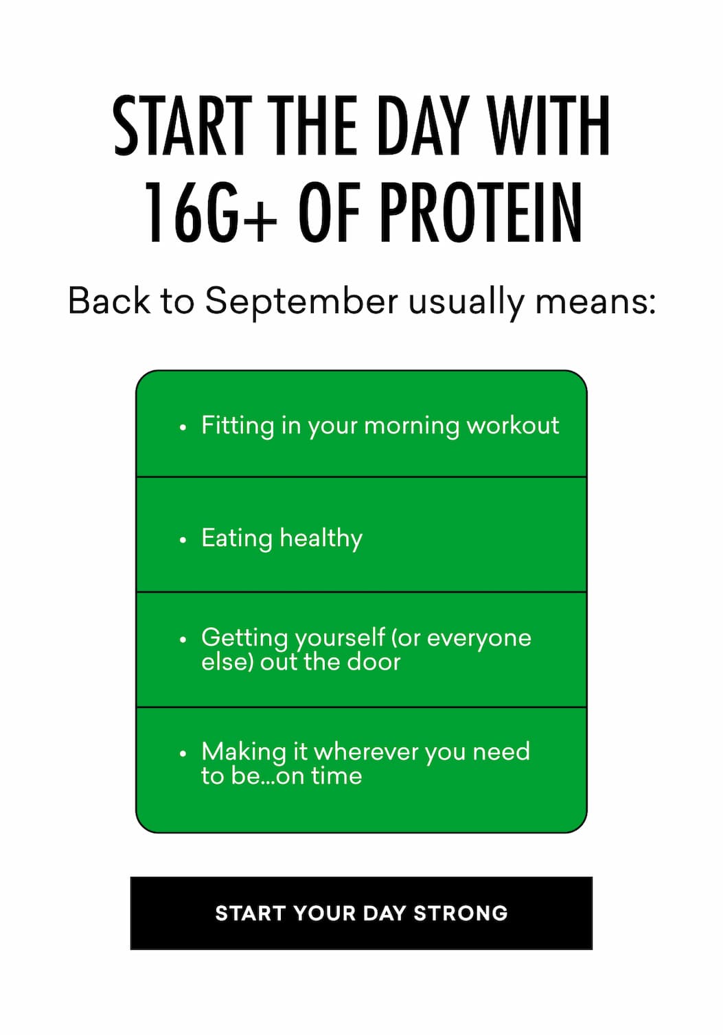 Start the day with 16g+ of protein