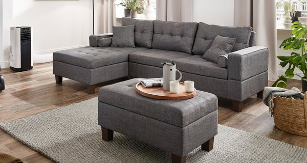 Canapé modulable ROM avec tabouret inclus Home Deluxe