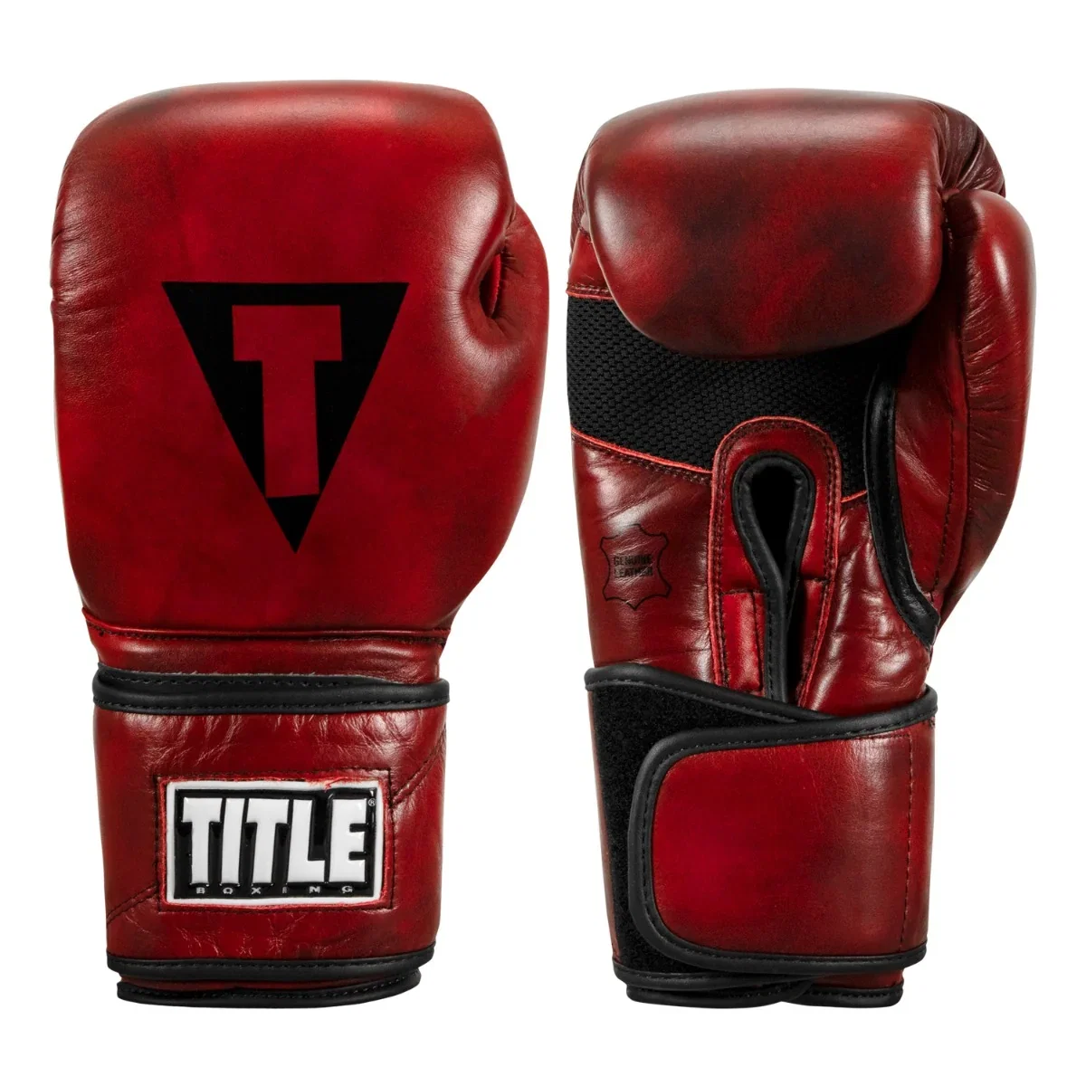 Image of TITLE BOXING BLOOD RED LEATHER TRAINING BOXING GLOVES