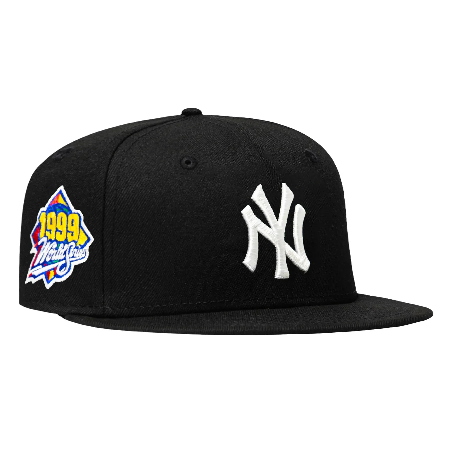 Image of New Era 59Fifty New York Yankees 1999 World Series Patch Pink UV Hat - Black