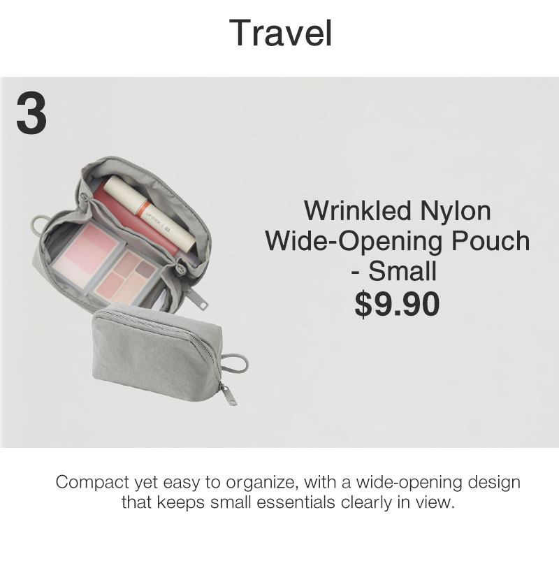 Shop Wrinkled Nylon Wide-Opening Pouch - Small 