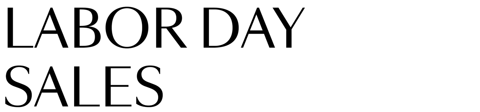 Labor Day Sales
