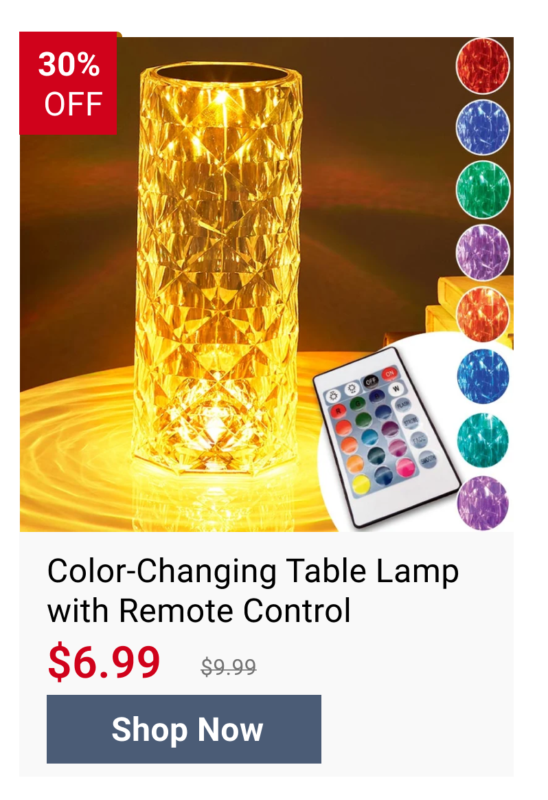Color-Changing Table Lamp with Remote Control