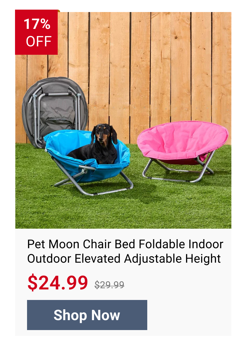 Pet Moon Chair Bed Foldable Indoor Outdoor Elevated Adjustable Height