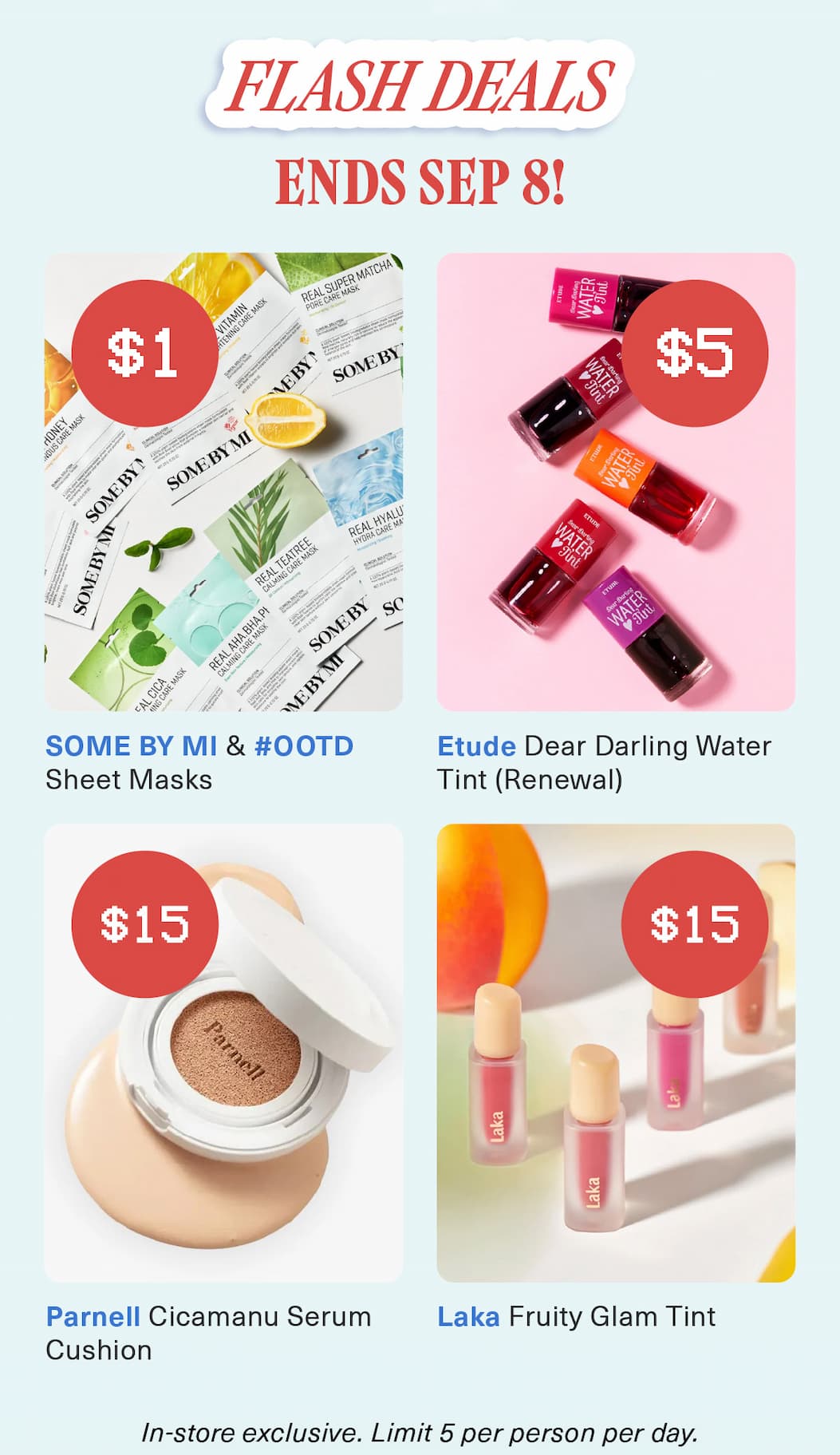 FLASH DEALS. In-store exclusive.