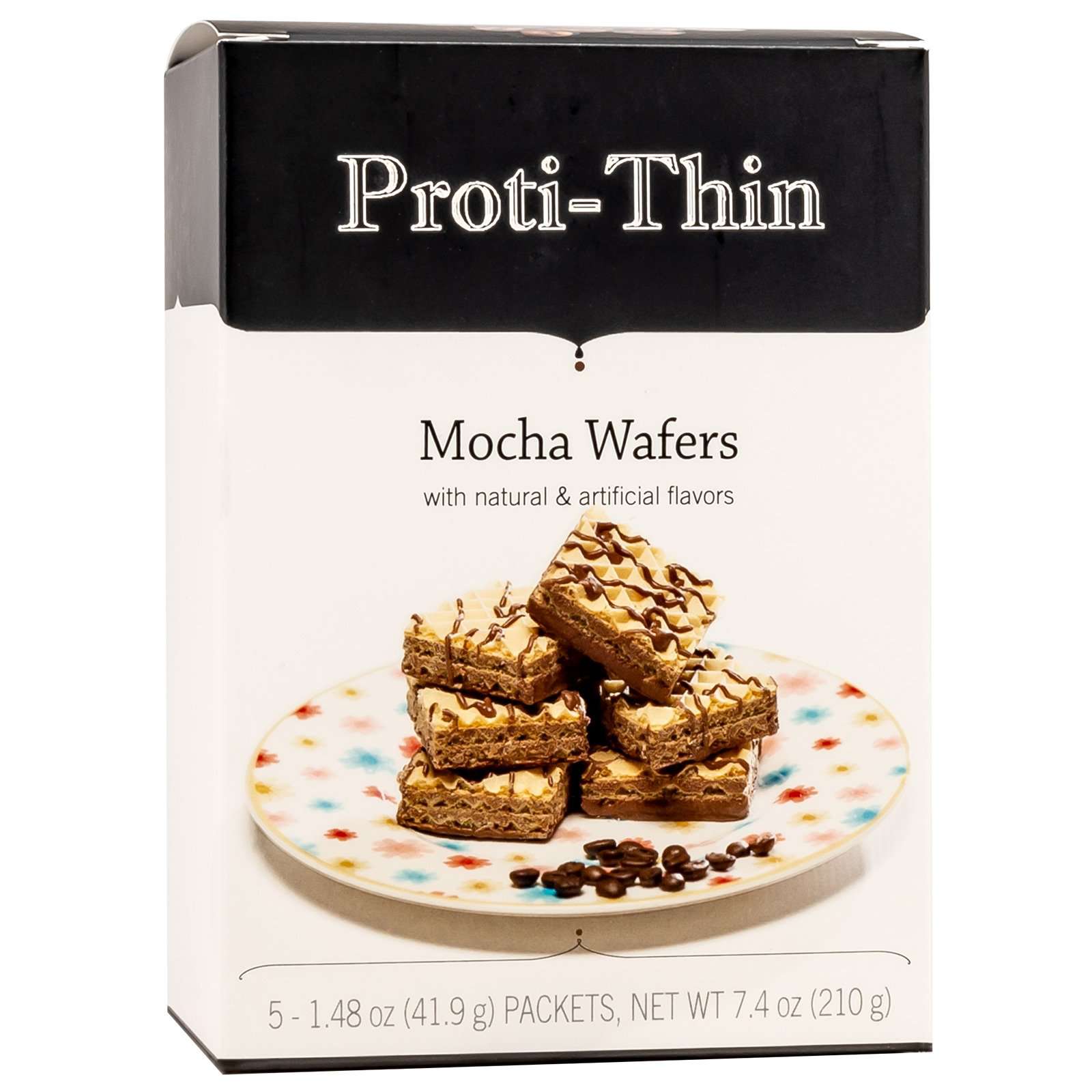 Image of Proti-thin Protein Wafer Squares - Mocha - 5/box